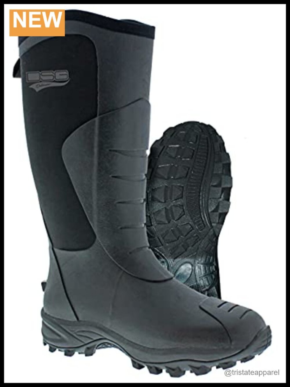 Women's Waterproof Insulated 1200g Thinsulate Rubber Boots Pull-On Mid-Calf